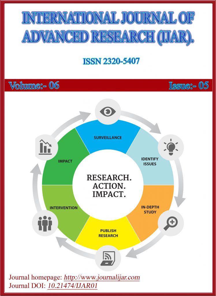 COVER PAGE MAY 2018 - International Journal of Advanced Research
